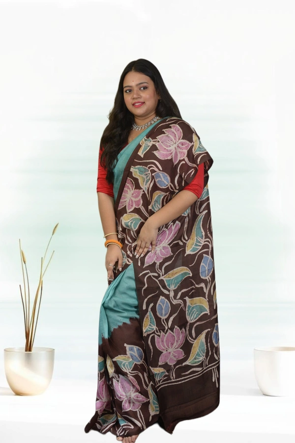 SKU-0726 : Elegant Pure Silk Murshidabad Saree – Handcrafted Traditional Weave - Hand Wash Only, Yes