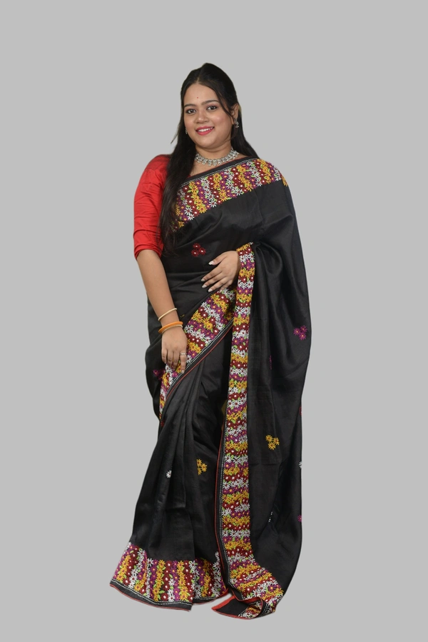 SKU-0728 : Elegant Pure Tussar Silk Saree – Handwoven Traditional Wear  pure tusser - Dry Wash, Yes