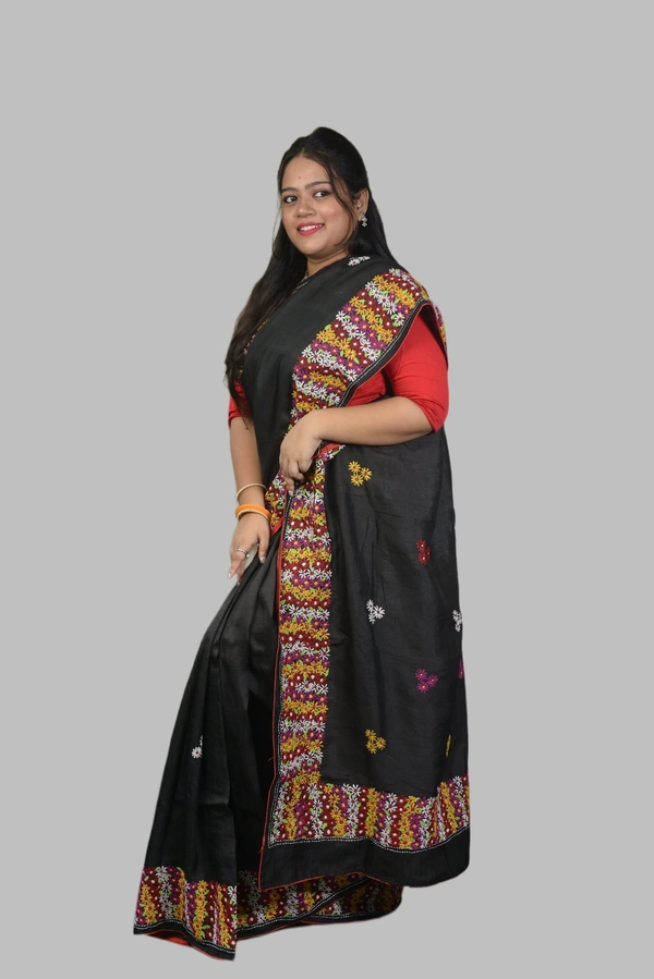 SKU-0728 : Elegant Pure Tussar Silk Saree – Handwoven Traditional Wear  pure tusser - Dry Wash, Yes