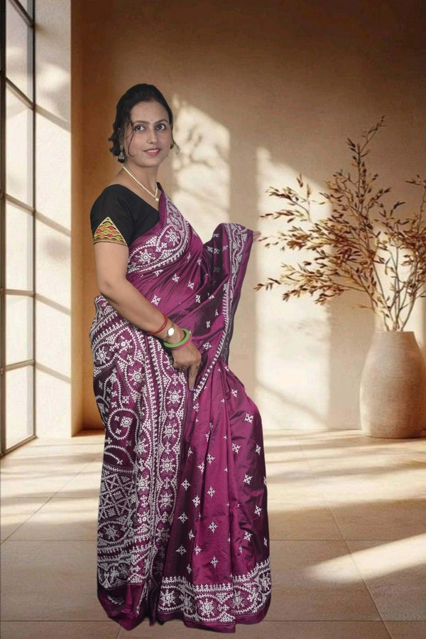 SKU-0731 : Pure Silk Saree – Elegant Handwoven Traditional Saree for Women - Dry Wash, Yes
