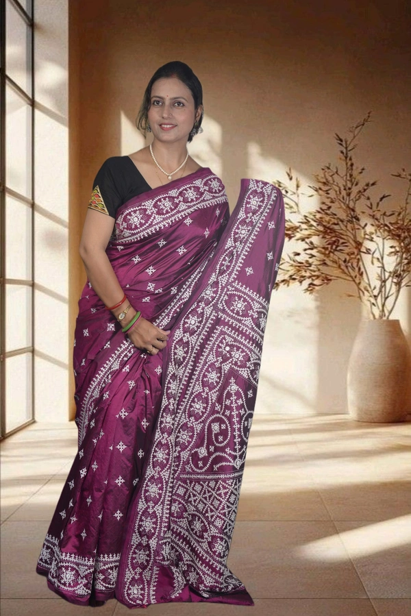 SKU-0731 : Pure Silk Saree – Elegant Handwoven Traditional Saree for Women - Dry Wash, Yes