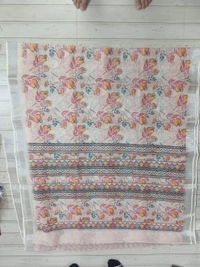 SKU1314 : Elegant Pure Linen Saree – Lightweight, Breathable & Handwoven Elegance - Hand Wash, Yes