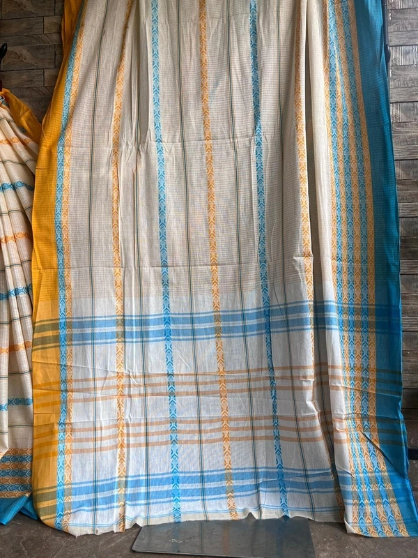 SKU0800 : Elegant Handwoven Khadi Cotton Saree – Lightweight & Breathable Traditional Wear - Hand Wash, No