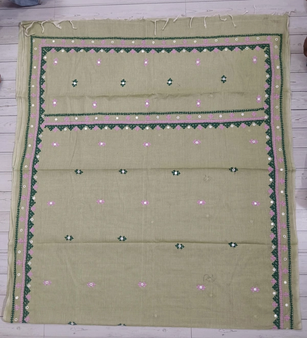 SKU1122 : Dhanekhali Tant Pure Handloom Cotton Saree – Handwoven, Lightweight & Breathable Fabric - Dry Wash, Yes