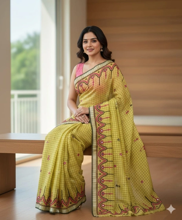 SKU1123 : Dhanekhali Tant Pure Handloom Cotton Saree – Handwoven, Lightweight & Breathable Fabric - Dry Wash, Yes