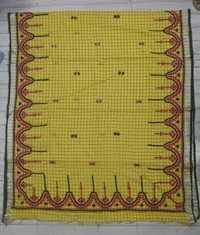 SKU1123 : Dhanekhali Tant Pure Handloom Cotton Saree – Handwoven, Lightweight & Breathable Fabric - Dry Wash, Yes