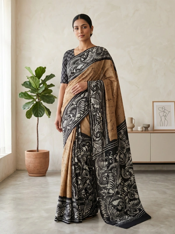 SKU1662 : Designer Pure Silk Saree with Blouse Piece – Traditional Party Wear - Dry Wash Only, Yes