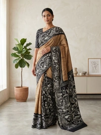 SKU1662 : Designer Pure Silk Saree with Blouse Piece – Traditional Party Wear - Dry Wash Only, Yes