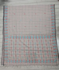 SKU1124 : Dhanekhali Tant Pure Handloom Cotton Saree – Handwoven, Lightweight & Breathable Fabric - Dry Wash, Yes
