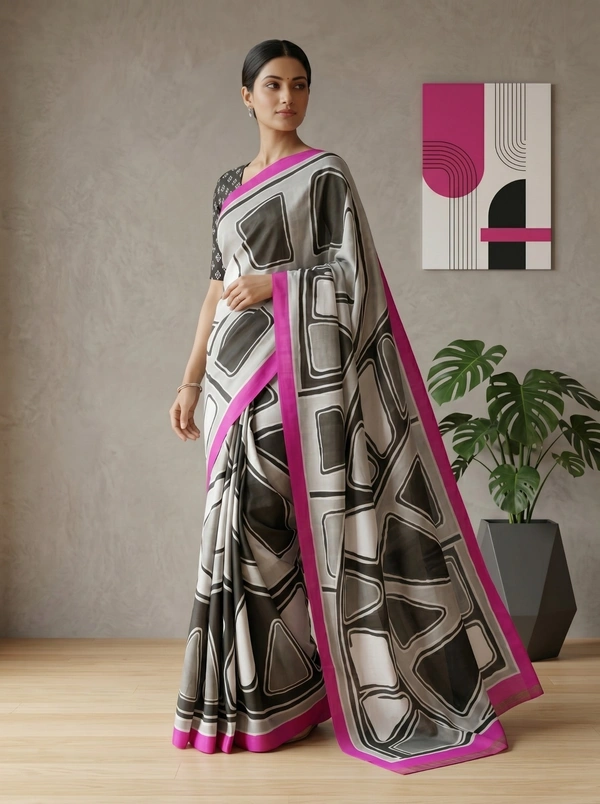 SKU1665 : Designer Pure Silk Saree with Blouse Piece – Traditional Party Wear - Dry Wash Only, Yes