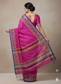 SKU1125 : Pure Handloom Saree | Lambani Work | Handwoven, Lightweight & Breathable Fabric - Dry Wash, Yes