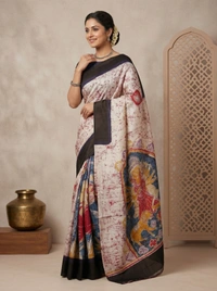 SKU1666 : Designer Pure Silk Saree with Blouse Piece – Traditional Party Wear - Dry Wash Only, Yes