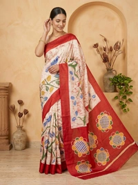 SKU1649 : Designer Pure Silk Saree with Blouse Piece – Traditional Party Wear - Dry Wash Only, Yes