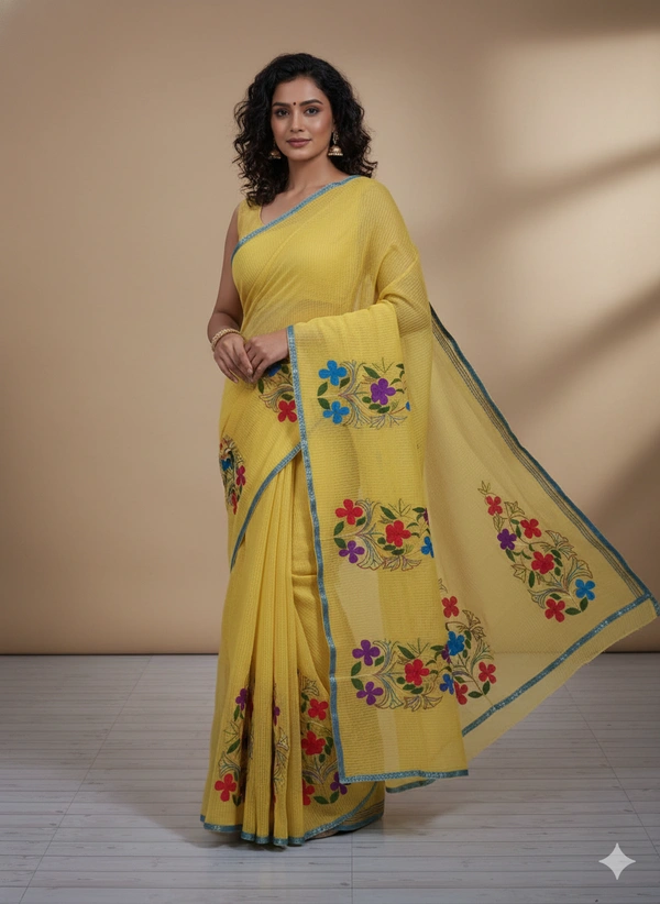 SKU1141 : Resham Check Saree – Gorgeous, Lightweight & Breathable Fabric - Dry Wash, No