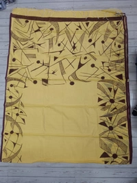 SKU1133 : Tant Pure Handloom Cotton Saree – Handpainted, Lightweight & Breathable Fabric - Dry Wash, Yes