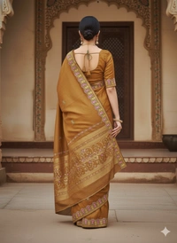 SKU1134 : Pure Silk | Chanderi Silk – Chikonkari Work - Dry Wash, Yes