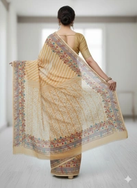 SKU1117 : Elegant Handwoven Jamdani Saree – Gujrati Lambani Work - Dry Wash, Yes