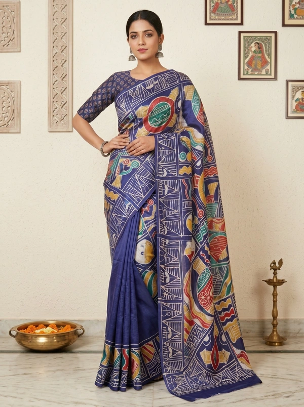 SKU1653 : Designer Pure Silk Saree with Blouse Piece – Traditional Party Wear - Dry Wash Only, Yes