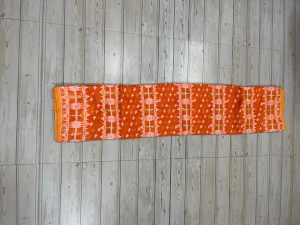 SKU1268 : Elegant Cotton Blend Jamdani Saree | Dhakai Jamdani - Hand Wash, Yes