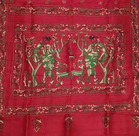 SKU0902 : Pure Silk Kantha Stitch Saree – Handcrafted Bengal - Kantha Stitch, Dry Clean Only, Yes