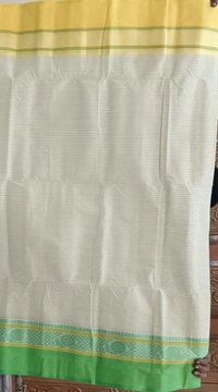 SKU1199 : Pure Khadi Cotton Saree – Handwoven, Lightweight & Breathable Fabric - Hand Wash, No