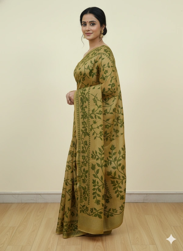 SKU1162 : Elegant Cotton Blend Jamdani Saree | Dhakai Jamdai - Hand Wash, Yes