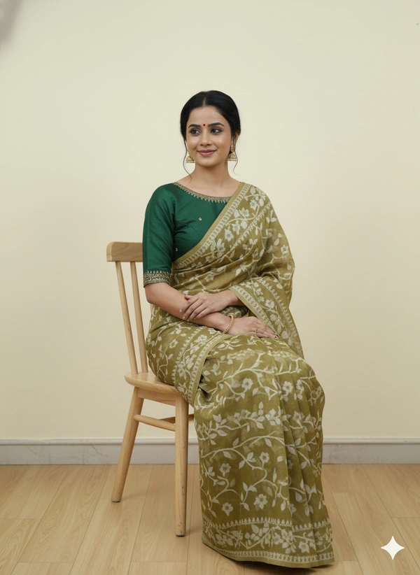 SKU1158 : Elegant Cotton Blend Jamdani Saree | Dhakai Jamdai - Hand Wash, Yes