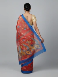 SKU0813: Elegant Pure Tussar Silk Saree – Handwoven | Jori Work | Kalamkari - Kalamkari, Dry Wash Only, Yes