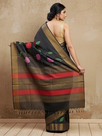 SKU0811: Elegant Pure Tussar Silk Saree – Handwoven | Jori Work | Kalamkari - Kalamkari, Dry Wash Only, Yes