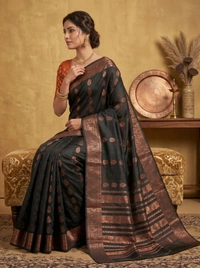 SKU0586 : Traditional Bengal Garad Silk Saree – Pure Handwoven Elegance | Swarnachari - Normal Length 6.3 mtr Plus, Zari Work, Dry Clean Only, Yes