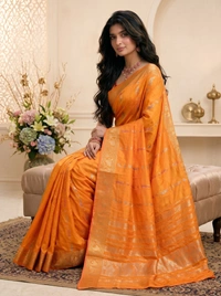 SKU0587 : Traditional Bengal Garad Silk Saree – Pure Handwoven Elegance | Swarnachari - Normal Length 6.3 mtr Plus, Zari Work, Dry Clean Only, Yes