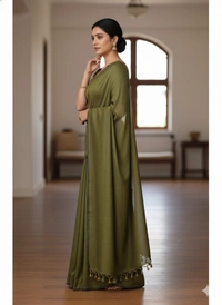 SKU1221 : Pure Khadi Cotton Saree – Handwoven, Lightweight & Breathable Fabric - Hand Wash, Yes