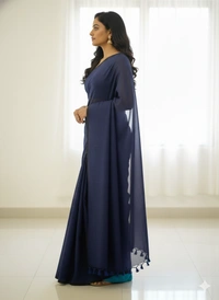 SKU1223 : Pure Khadi Cotton Saree – Handwoven, Lightweight & Breathable Fabric - Hand Wash, Yes