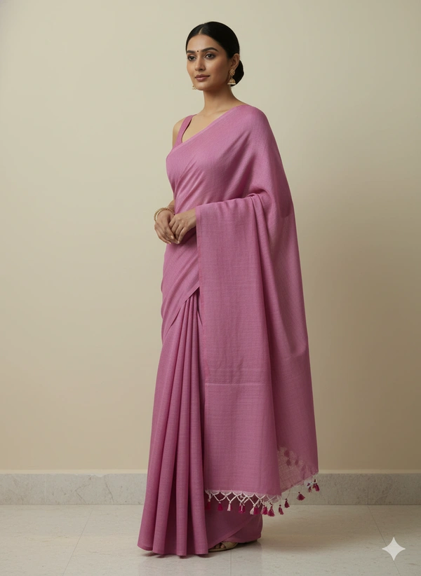 SKU1225 : Pure Khadi Cotton Saree – Handwoven, Lightweight & Breathable Fabric - Hand Wash, Yes