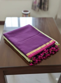 SKU1227 : Pure Khadi Cotton Saree – Handwoven, Lightweight & Breathable Fabric - Hand Wash, Yes