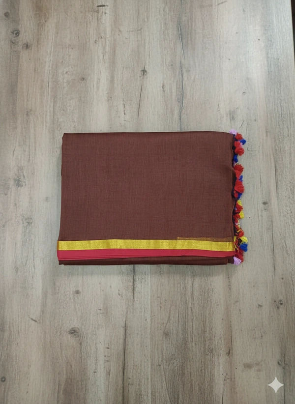 SKU1230 : Pure Khadi Cotton Saree – Handwoven, Lightweight & Breathable Fabric - Hand Wash, Yes