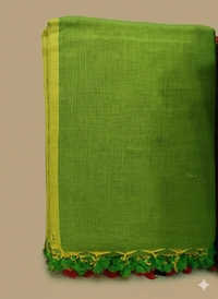 SKU1212 : Pure Khadi Cotton Saree – Handwoven, Lightweight & Breathable Fabric - Hand Wash, Yes