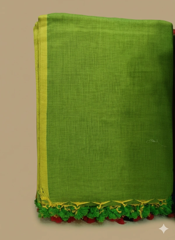 SKU1212 : Pure Khadi Cotton Saree – Handwoven, Lightweight & Breathable Fabric - Hand Wash, Yes