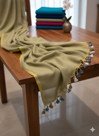 SKU1241 : Pure Khadi Cotton Saree – Handwoven, Lightweight & Breathable Fabric - Hand Wash, Yes