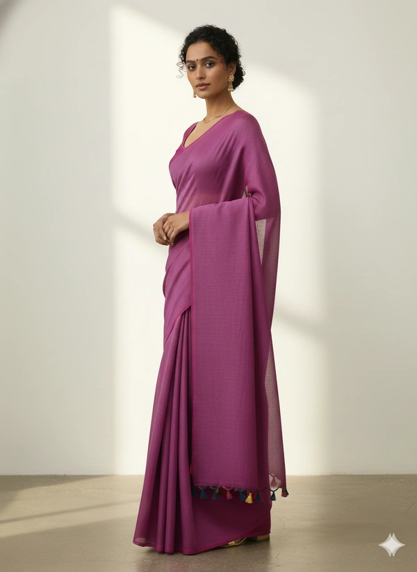 SKU1242 : Pure Khadi Cotton Saree – Handwoven, Lightweight & Breathable Fabric - Hand Wash, Yes