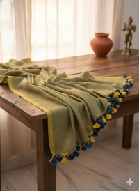 SKU1244 : Pure Khadi Cotton Saree – Handwoven, Lightweight & Breathable Fabric - Hand Wash, Yes