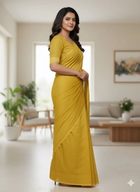 SKU1246 : Pure Khadi Cotton Saree – Handwoven, Lightweight & Breathable Fabric - Hand Wash, Yes