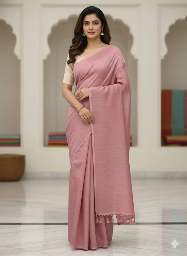SKU1249 : Pure Khadi Cotton Saree – Handwoven, Lightweight & Breathable Fabric - Hand Wash, Yes
