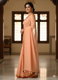 SKU1250 : Pure Khadi Cotton Saree – Handwoven, Lightweight & Breathable Fabric - Hand Wash, Yes