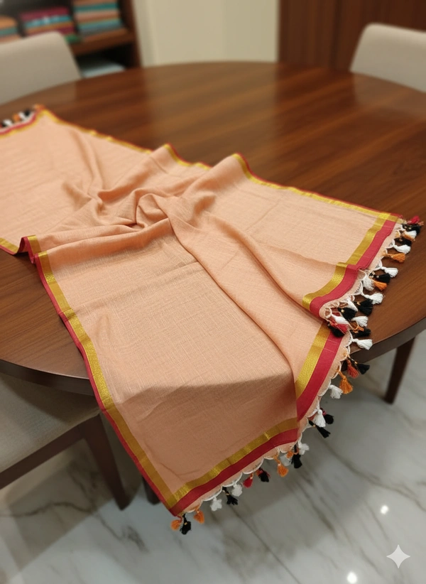 SKU1250 : Pure Khadi Cotton Saree – Handwoven, Lightweight & Breathable Fabric - Hand Wash, Yes