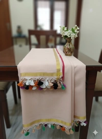 SKU1251 : Pure Khadi Cotton Saree – Handwoven, Lightweight & Breathable Fabric - Hand Wash, Yes