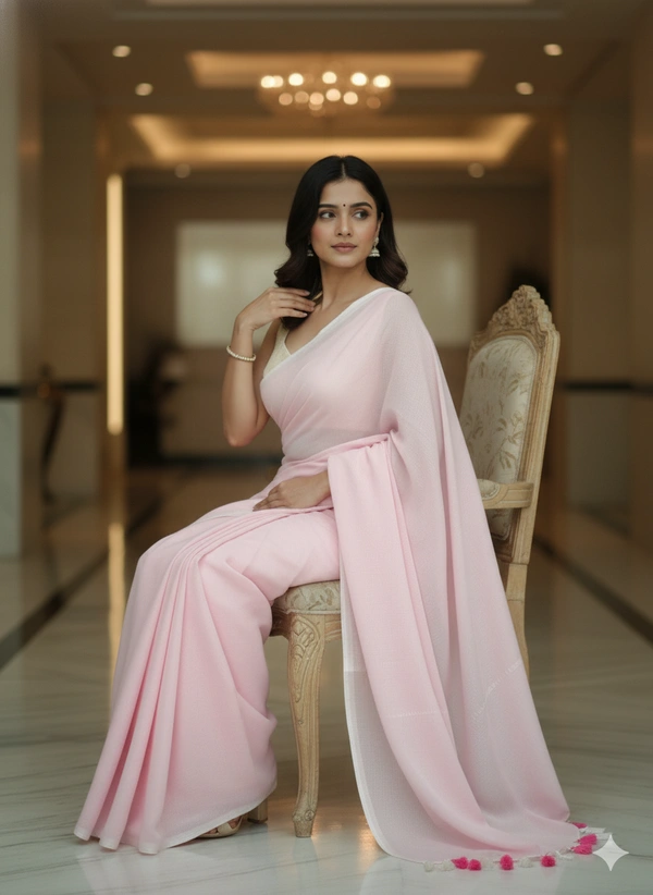 SKU1255 : Pure Khadi Cotton Saree – Handwoven, Lightweight & Breathable Fabric - Hand Wash, Yes