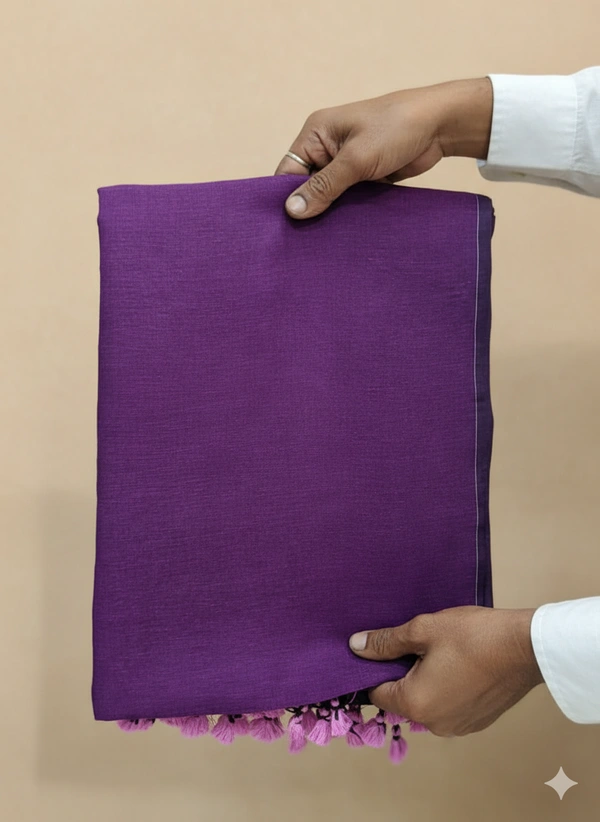 SKU1215 : Pure Khadi Cotton Saree – Handwoven, Lightweight & Breathable Fabric - Hand Wash, Yes