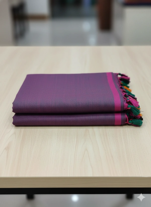 SKU1217 : Pure Khadi Cotton Saree – Handwoven, Lightweight & Breathable Fabric - Hand Wash, Yes