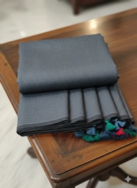 SKU1218 : Pure Khadi Cotton Saree – Handwoven, Lightweight & Breathable Fabric - Hand Wash, Yes